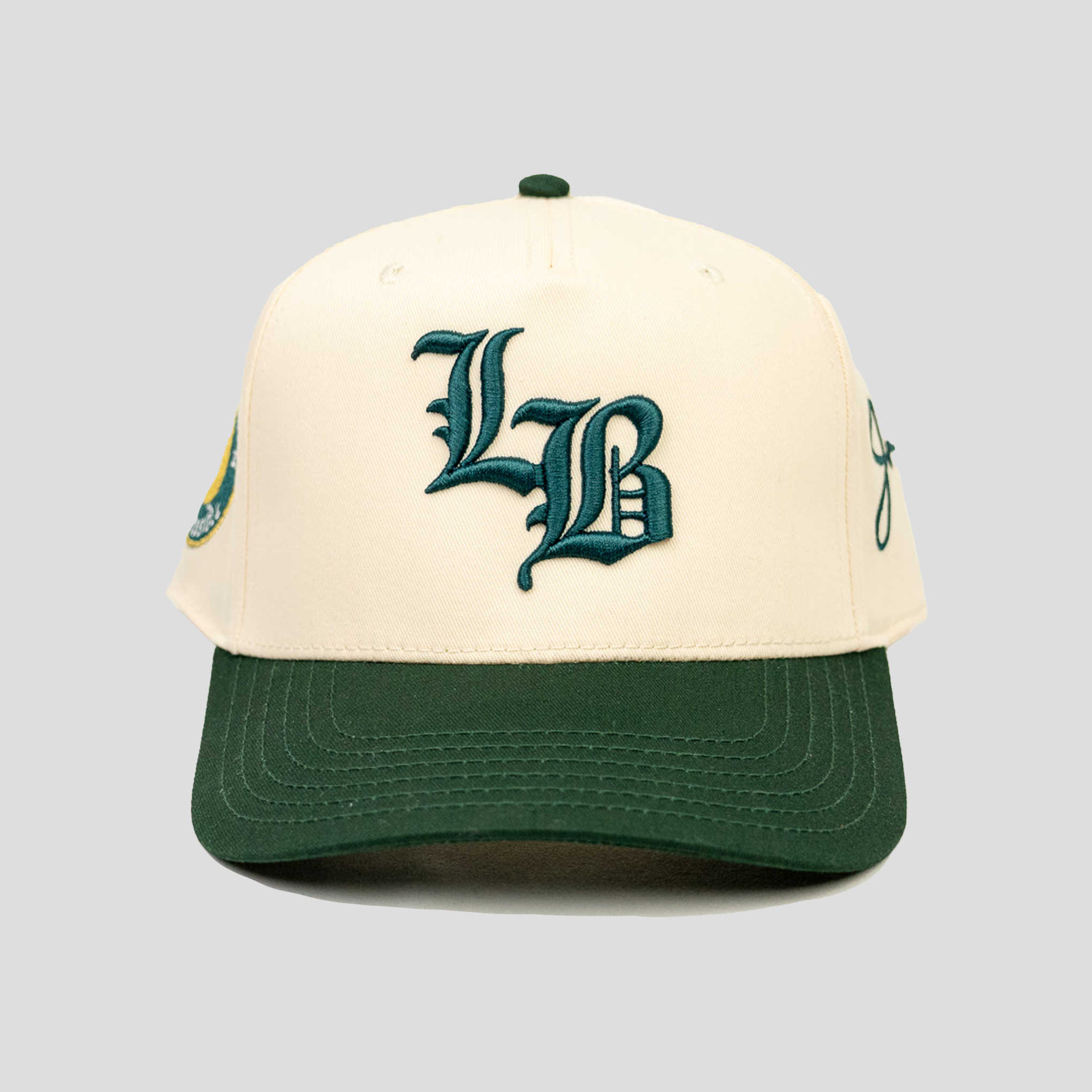 Jrip x LB Snapback Hat (CREAM/GREEN)